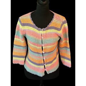 Real Comfort Women's Knit Sweater Women’s Medium Colorful Multicolor